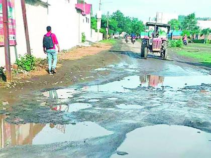 Old Road is Damage in locality | जुने बायपासनजीकच्या वस्त्यांतील रस्त्यांची दैना