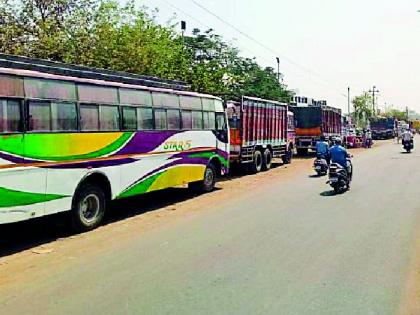 ट्रान्सपोर्टनगरातील जड वाहनांची वाहतूक केव्हा थांबणार?