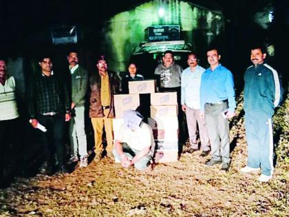 Foreign liquor seized at Lakhandur | लाखांदूर येथे विदेशी दारू जप्त