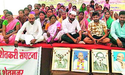 शेतकरी संघटनेच्या आमरण उपोषणाचा पाचवा दिवस