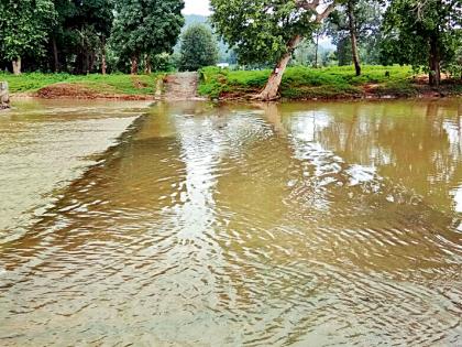 The bridge over the Koyanguda Nullah was carried away | कोयनगुडा नाल्यावरील पूल वाहून गेला