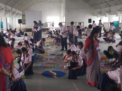 Voter awareness through rangoli | रांगोळीतून मतदार जागृती