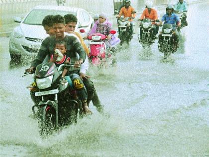 Heavy rain in Aurangabad | औरंगाबादमध्ये पावसाची दमदार हजेरी