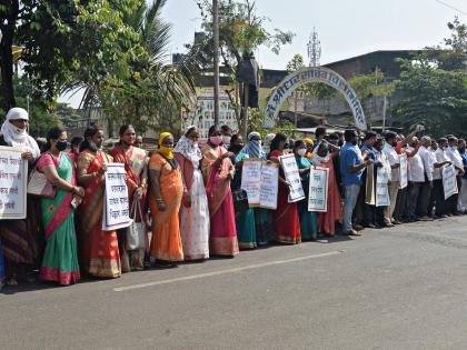 Take action against Muzor Sansthachalak, silent agitation of All Teachers Action Committee | मुजोर संस्थाचालकांवर कारवाई करा,सर्व शिक्षक कृती समितीचे मूक आंदोलन