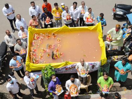 It took 28 hours for NMC to immerse 52,000 Ganesh idols | ५२ हजार गणेशमूर्तींच्या विसर्जनासाठी महापालिकेला लागले सलग २८ तास