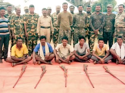 Six heavy rifles seized in the Alliance | आलदंडीत सहा भरमार रायफली जप्त