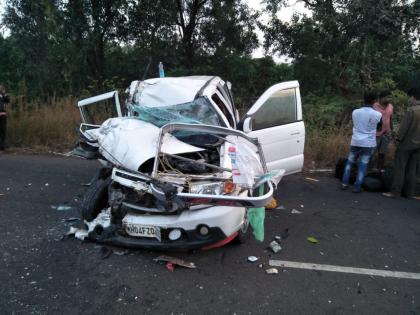 9 injured in two vehicles in Khanu - accident on the Mumbai-Goa highway Saturday morning | खानू येथे दोन मोटारींच्या धडकेत ९ जखमी -मुंबई-गोवा महामार्गावर शनिवारी सकाळी अपघात