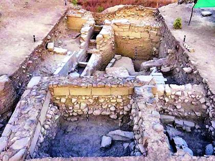 Ancient remains found in excavation at Keljhar | केळझर येथे उत्खननात मिळाले प्राचीन अवशेष