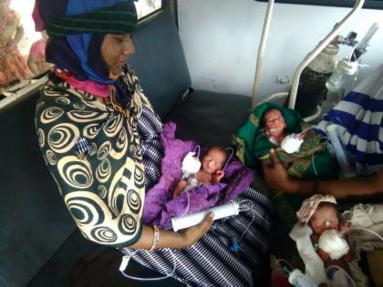 woman deliverd triplets in Wardha | वर्ध्यात महिलेने दिला तिळ्यांना जन्म 