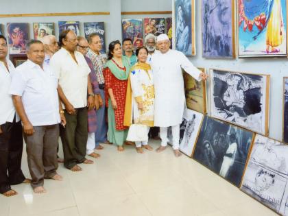 G. Kiran Shantaram meets Kamble Art Gallery | जी. कांबळे आर्ट गॅलरीला किरण शांताराम यांची भेट