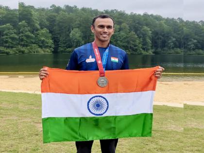 Kolhapur swimmer Mandar Dishe won two gold medals at the ongoing World Police and Fire Games 2025 in Birmingham USA | बर्मिंगहॅम येथे 'वर्ल्ड पोलिस अँड फायर गेम्स' स्पर्धेत जलतरणपटू मंदार दिवसे यांना दोन सुवर्ण, एक रौप्य Kolhapur swimmer Mandar Dishe won two gold medals at the ongoing World Police and Fire Games 2025 in Birmingham USA | बर्मिंगहॅम येथे 'वर्ल्ड पोलिस अँड फायर गेम्स' स्पर्धेत जलतरणपटू मंदार दिवसे यांना दोन सुवर्ण, एक रौप्य