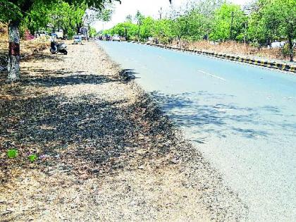 Where did the 'side shoulder' turn of the road go? | रस्त्यांच्या ‘साइड शोल्डर’चा मुरुम गेला कुठे ?