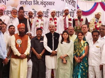 Mass wedding ceremony of Mansuri community in Talod | तळोद्यात मन्सूरी समाजाचा सामूहिक विवाह सोहळा