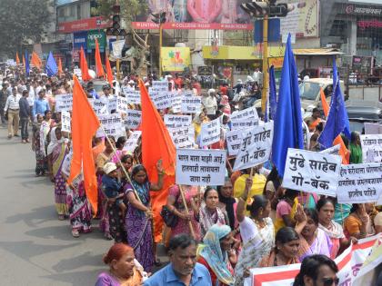 Mundhe Saheb Go Back ... hokers, trappers 'Arochha Morcha' | मुंढे साहेब गो बॅक...हॉकर्स, टपरीधारकांचा ‘आक्रोश मोर्चा’