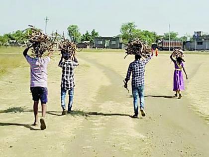 Increase in the price of a cylinder; Villagers run towards firewood! | सिलिंडरच्या किमतीत वाढ; ग्रामस्थांची सरपणाकडे धाव!