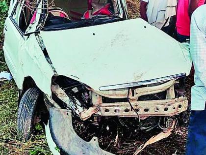 Young woman killed in car crash | टायर फुटलेल्या कारचा भीषण अपघात, तरुणी ठार