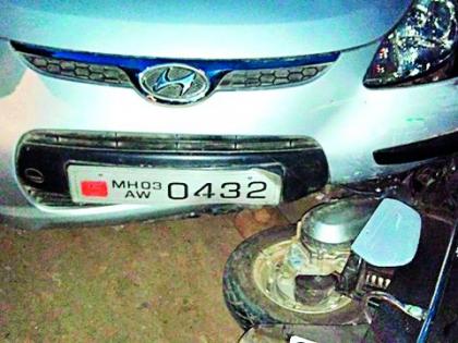 The vanished car driver flew four bikegoers | बेभान कार चालकाने चार दुचाकींना उडविले