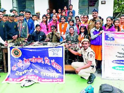 Rising Day by the Police Department at Lakhni | लाखनी येथे पोलीस विभागातर्फे रेझिंग डे Rising Day by the Police Department at Lakhni | लाखनी येथे पोलीस विभागातर्फे रेझिंग डे