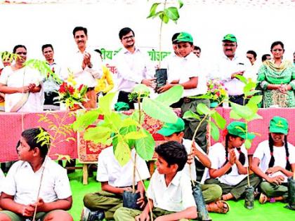 Adoption of tree taken by the students for the conservation | संवर्धनासाठी विद्यार्थ्यांनी घेतले वृक्ष दत्तक