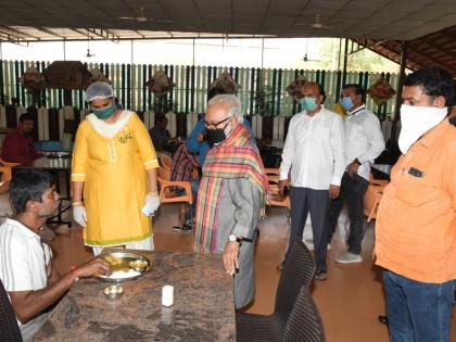 Visiting Shiv Bhoj Kendra from Chhagan Bhujbal | छगन भुजबळांकडून शिवभोजन केंद्रांची पाहणी 