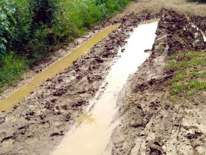 Jaitapur residents walk through the mud | जैतापूरवासीय काढतात चिखलातून वाट