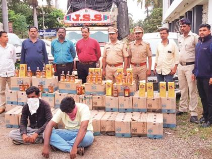 90 lakh fake liquor caught near Deorali | देवळालीप्रवराजवळ पकडली १९ लाखांची बनावट दारू 