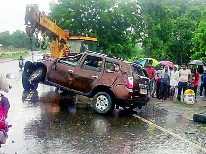 Accident on Nagpur-Amravati road; Both killed | नागपूर-अमरावती मार्गावर अपघात; दोघे ठार