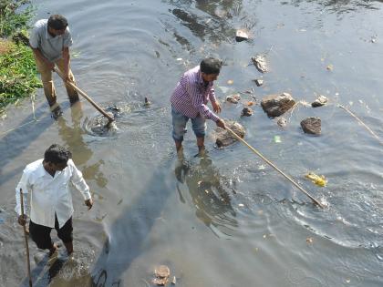  Cleaner of 'oxygen' booster from Jayanti Nalla, municipal public participation | जयंती नाल्याला ‘आक्सिजन’चा बूस्टर, महापालिकेची लोकसहभागातून सफाई