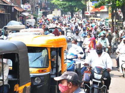 Citizens also confused with the administration; The market crowd continues | CoronaVirus In Kolhapur : प्रशासनासह नागरिकही गोंधळात; बाजारपेठीतील गर्दी कायम