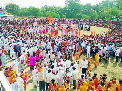 Kejaji's chanting of ghorad dumadumale | केजाजींच्या जयघोषाने घोराड दुमदुमले