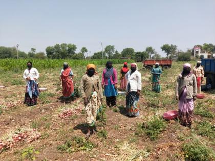  Mask allotted to farm laborers in Patoda | पाटोदा येथे शेतमजुरांना मास्कचे वाटप