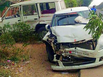 Sumo car hit, five critically injured | सुमोची कारला धडक, पाच गंभीर जखमी