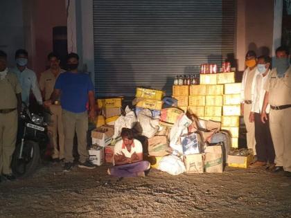 अनकवाडे येथे दारूसाठा जप्त