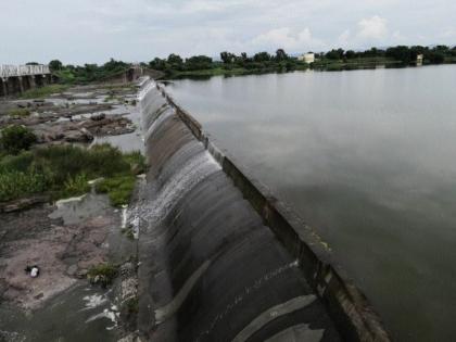 The Jamdah dam on the mills was filled | गिरणेवरील जामदा बंधारा ओसंडला