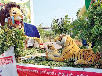 Wildlife conservation message from the Rally of Arts and Science College | कला व विज्ञान महाविद्यालयाच्या रॅलीतून वन्य प्राणी रक्षणाचा संदेश