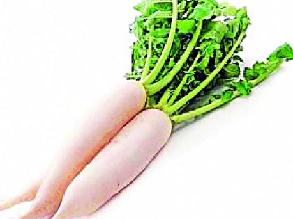 Radish instead of onion in the hotel | हॉटेलमध्ये कांद्याऐवजी मुळा Radish instead of onion in the hotel | हॉटेलमध्ये कांद्याऐवजी मुळा