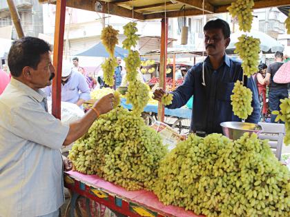 Peanuts, grapes, carrots arrive: festive season | शेवगा, द्राक्षे, गाजराची आवक वाढली: सणामुळे हरभरा डाळ, गुळाची मागणी