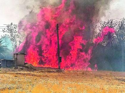 Fire at four villages in Tivasa taluka | तिवसा तालुक्यातील चार गावांना आगीचा वेढा