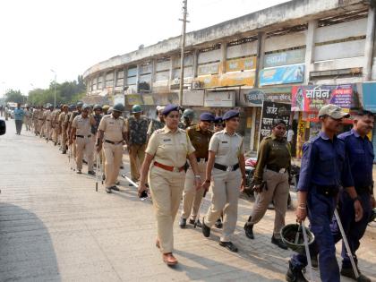 Parbhani: Police rally for Raging Day | परभणी:रेझिंग डे निमित्त पोलिसांनी काढली रॅली