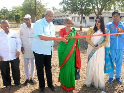 The release of Basket Ball Court at Dahivad | दहिवद येथे बॉस्केट बॉल कोर्टचे लोकार्पण