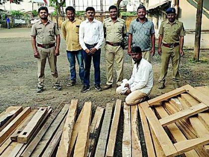 Sewan wood seized from home at Chinchkheda | चिचखेडा येथील घरातून सागवान लाकूड जप्त