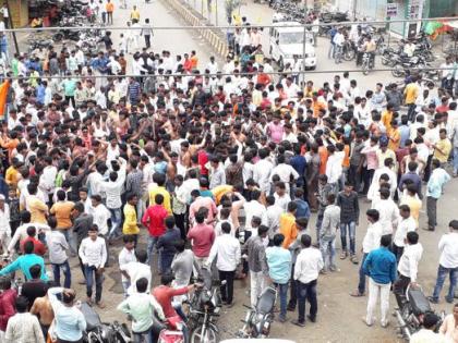 Demonstration in Beed; Quiet calm ...! | बीडमध्ये संयमाचे प्रदर्शन; बंद शांततेत...!