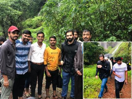 MNS Amit Thackeray goes trekking in Konkan, got review of tourism | पावसात भिजत अमित ठाकरेंचा 'रानफटका'; ट्रेकिंग करत कोकणातील पर्यटनाचा घेतला आढावा