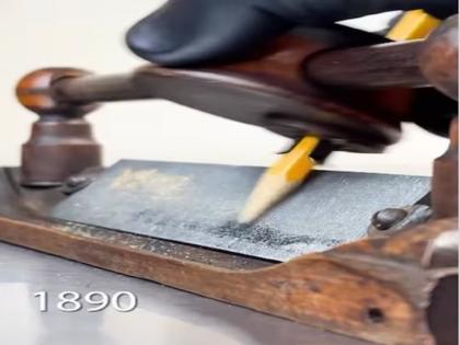 How sharpener changed in last 133 years was so big difficult to use | 130 वर्षाआधी कशी शार्प केली जात होती पेन्सिल, शार्पनर बघून व्हाल हैराण