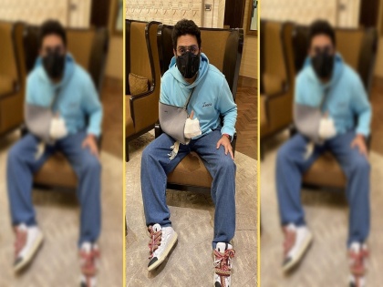 Abhishek Bachchan undergoes surgery after freak accident on set, shares pic | सर्जरीनंतर अभिषेक बच्चन पोहोचला चेन्नईत, ‘मर्द को दर्द नहीं होता’ म्हणत शेअर केला फोटो