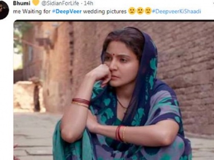  Deepika Ranveer Wedding: Ranveer Singh and Deepika Padukone wedding photos memes viral social media | Deepika Ranveer Wedding : दीपवीरचे फोटो न मिळाल्याने चाहते नाराज, अशी उडवली खिल्ली!