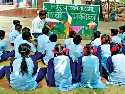 Here's a brain-filled workshop, a ZP teacher's diverse activities | येथे भरते मेंदूची कार्यशाळा, झेडपीच्या शिक्षकाचा भन्नाट उपक्रम