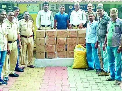 Seven million liquor seized with issue | मुद्देमालासह साडेसात लाखांची दारू जप्त