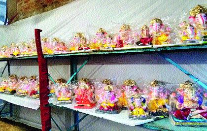 Preparations for Ganesh idol stalls | गणेशमूर्ती स्टॉल्सची तयारी सुरू