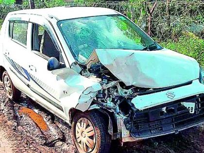 Two cars hit face to face | दोन कारची समोरासमोर धडक